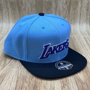 Los Angeles Lakers Mitchell & Ness NBA Team Fitted Hat Sz 8 Powder Blue New!!